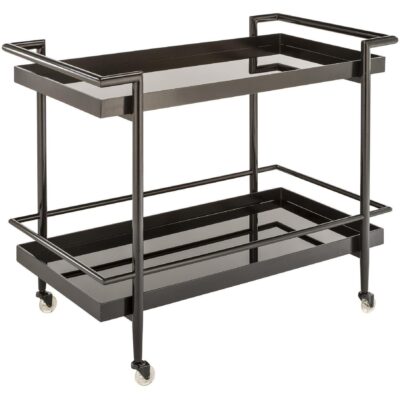 Livingston Bar Cart - Black 100913 100913 LIVINGSTON BAR TROLLEY 1