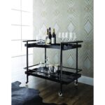 Livingston Bar Cart - Black 100913 100913 LIVINGSTON BAR TROLLEY 5
