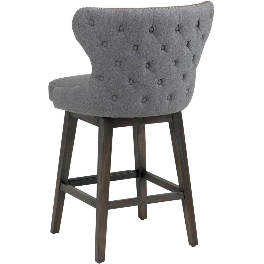 Ariana Swivel Counter Stool - Dark Grey - Image 2