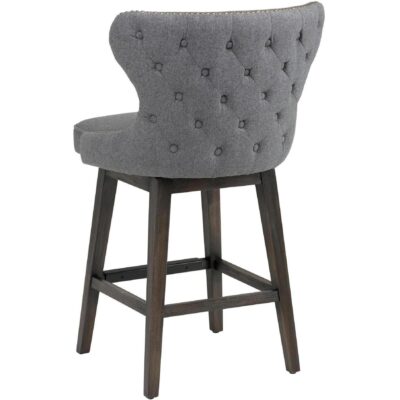 Ariana Swivel Counter Stool - Dark Grey 101153 101153 ARIANA SWIVEL COUNTER STOOL DARK GREY 1