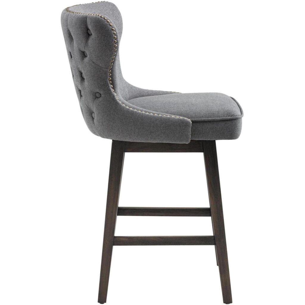 Ariana Swivel Counter Stool - Dark Grey - Image 3