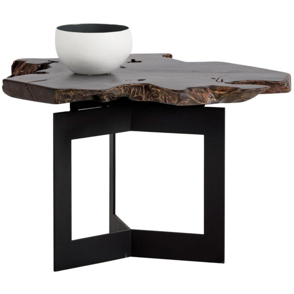 Wyatt End Table - Black / Dark Brown