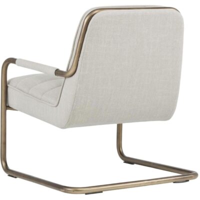 Lincoln Lounge Chair - Beige Linen 102584 102584 LINCOLN LOUNGE CHAIR WHITE 3