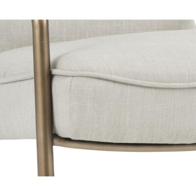 Lincoln Lounge Chair - Beige Linen 102584 102584 LINCOLN LOUNGE CHAIR WHITE 7