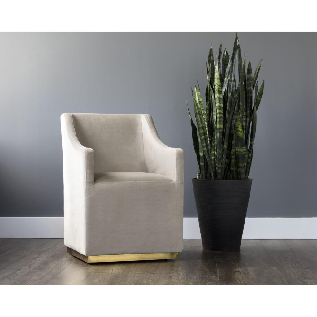 Zane Wheeled Lounge Chair - Piccolo Prosecco - Image 4