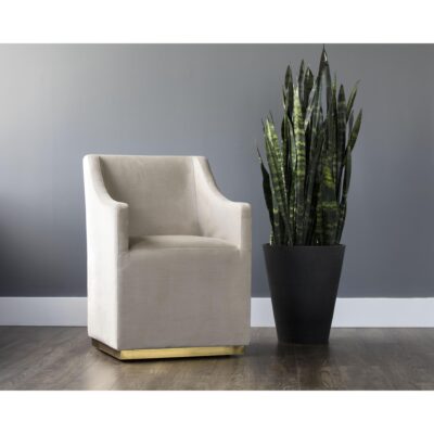 Zane Wheeled Lounge Chair - Piccolo Prosecco 102675 102675 ZANE WHEELED LOUNGE CHAIR 5