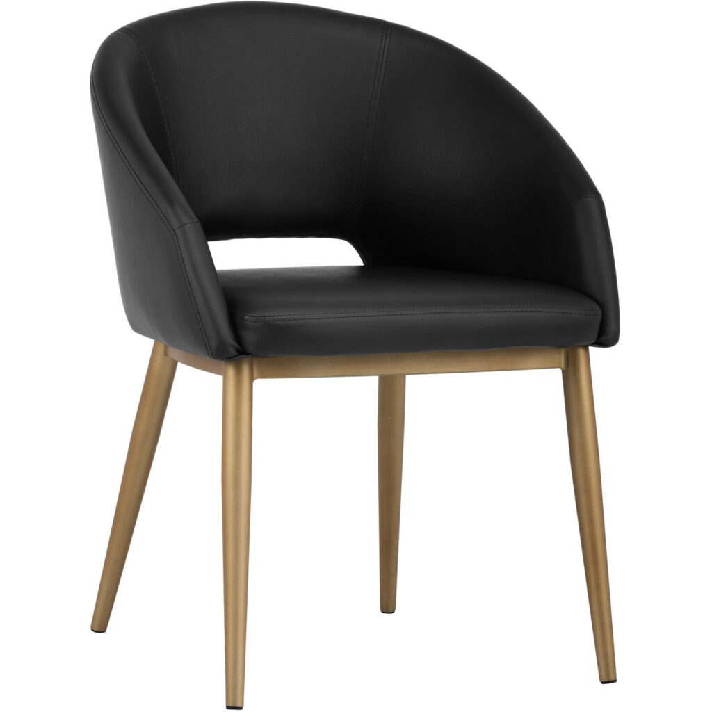 Thatcher Dining Armchair - Black - Antique Grey