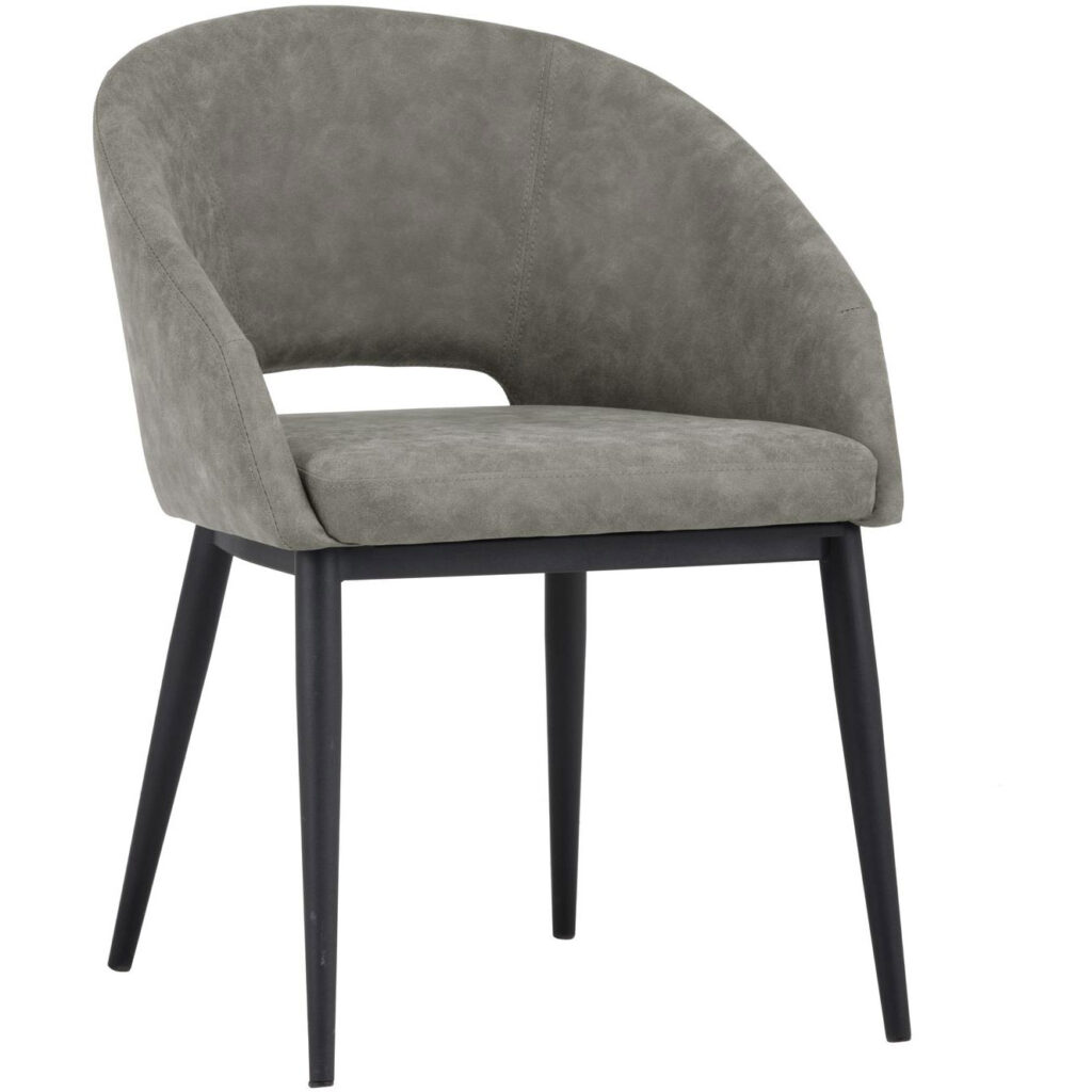 Thatcher Dining Armchair - Black - Antique Grey - Image 8