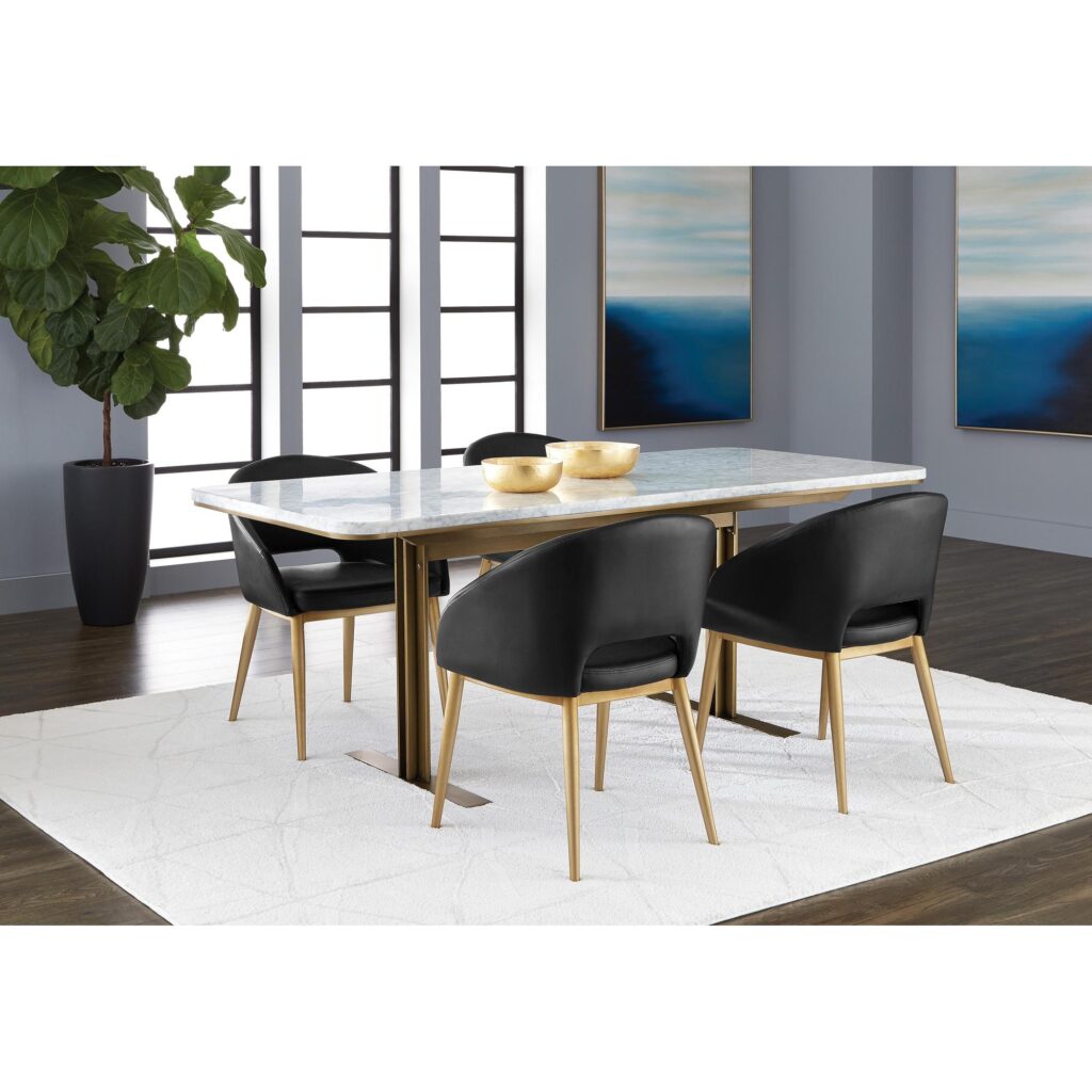 Thatcher Dining Armchair - Champagne Gold - Onyx - Image 8