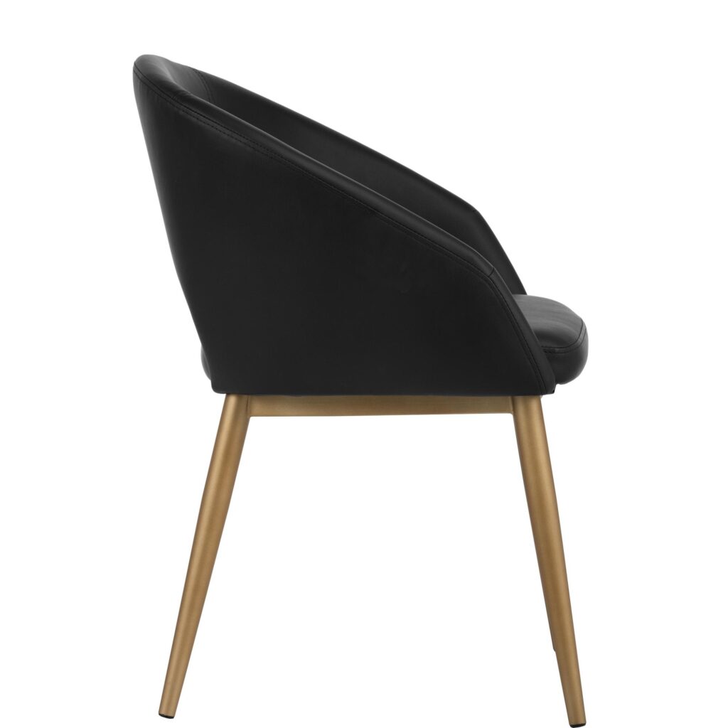 Thatcher Dining Armchair - Champagne Gold - Onyx - Image 2