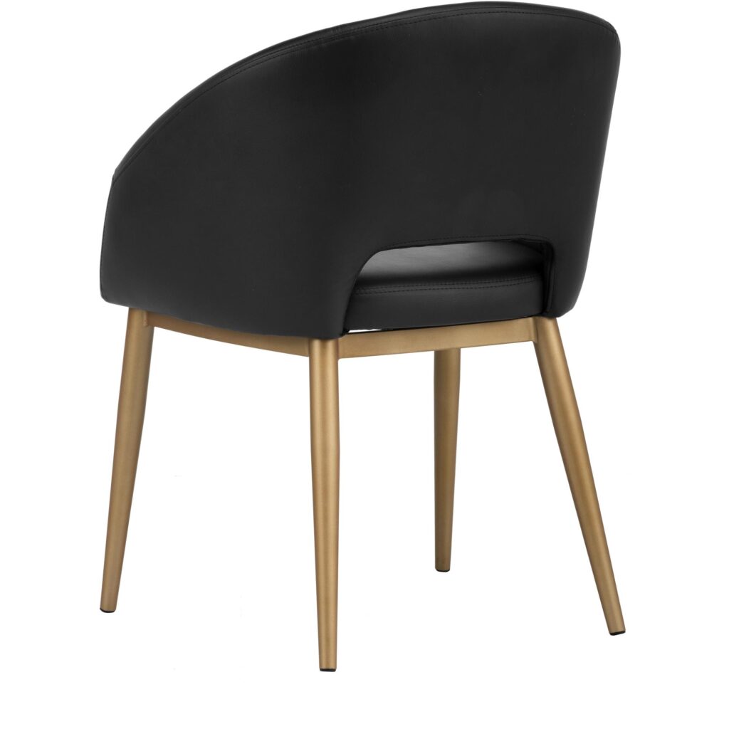 Thatcher Dining Armchair - Champagne Gold - Onyx - Image 3