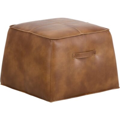 Aspen Ottoman - Tobacco Tan