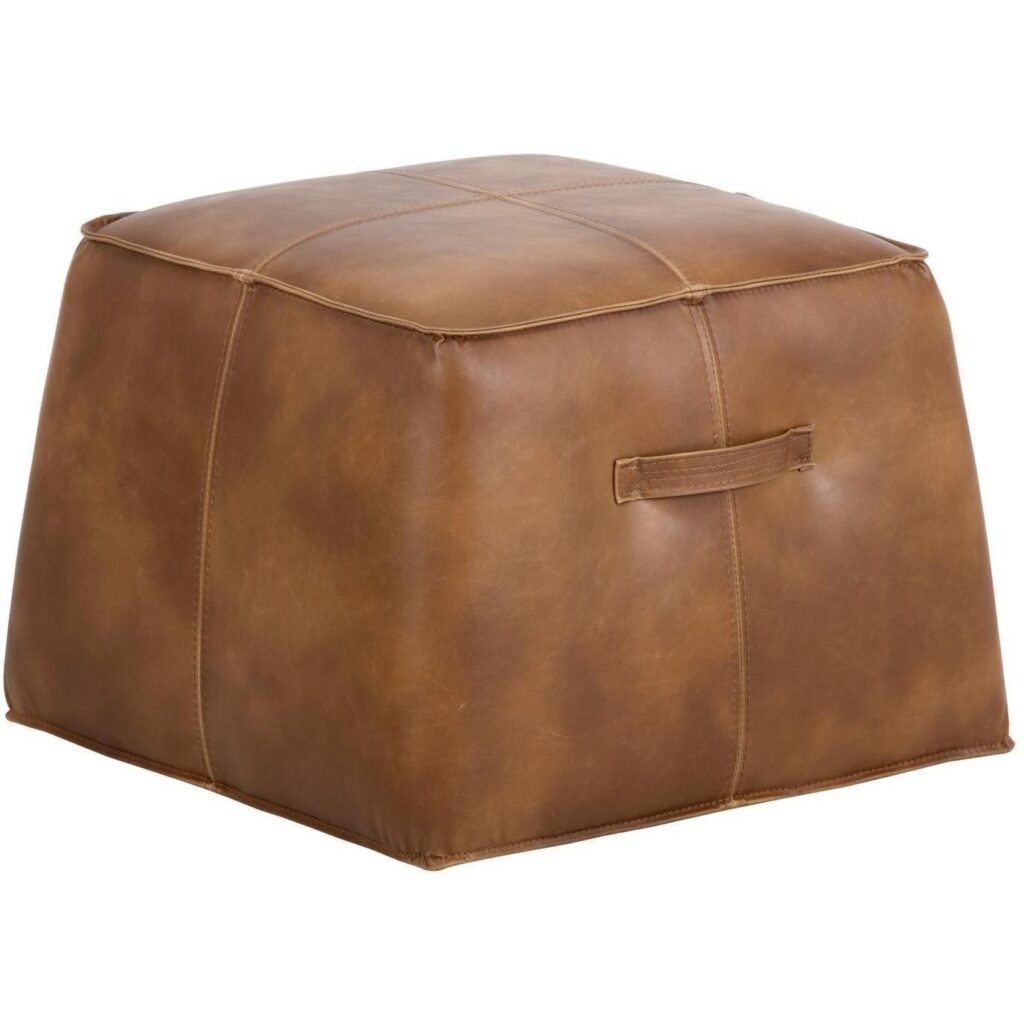 Aspen Ottoman - Tobacco Tan