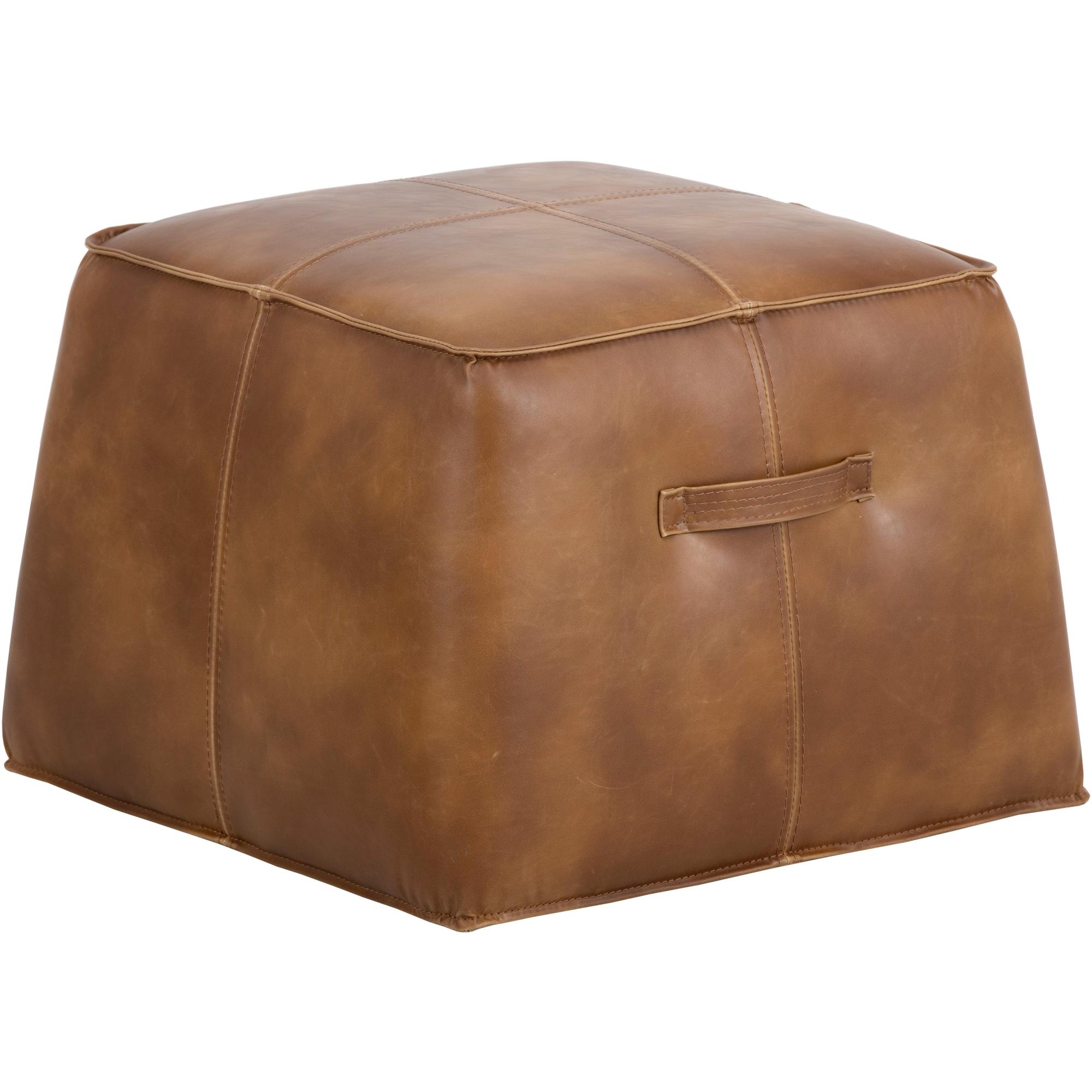 Aspen Ottoman - Tobacco Tan