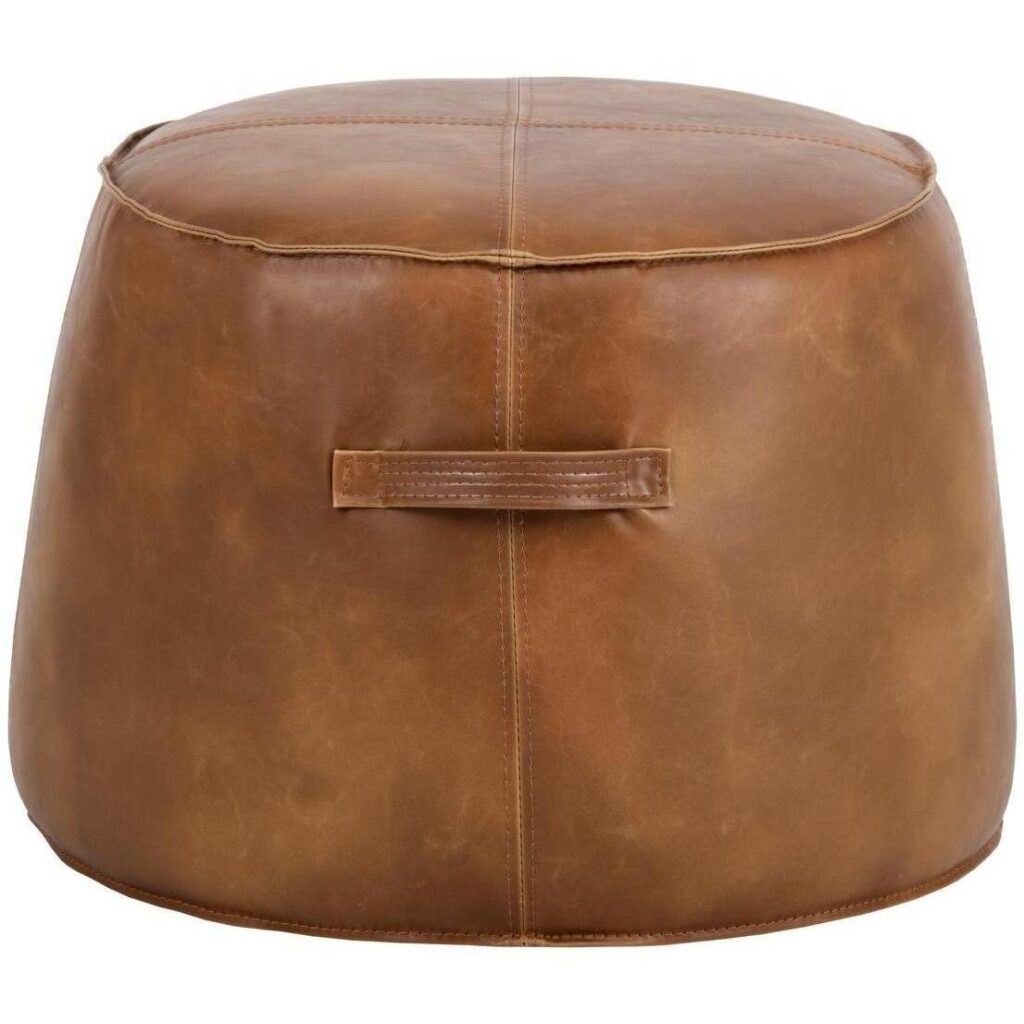 Mitchell Ottoman - Tobacco Tan