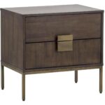 Jade Nightstand - Antique Brass - Dark Mango 7 Jade Nightstand - Antique Brass - Dark Mango 102922 102922 JADE NIGHTSTAND 1