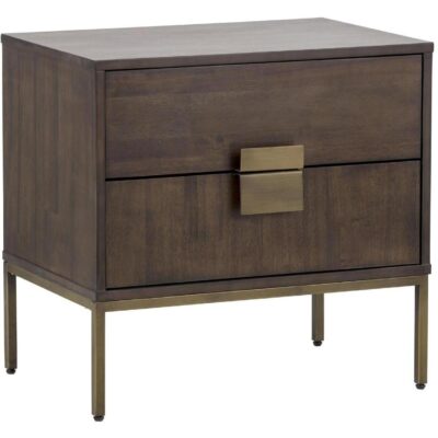 Jade Nightstand - Antique Brass - Dark Mango 102922 102922 JADE NIGHTSTAND 1