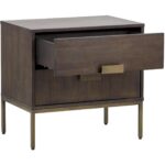 Jade Nightstand - Antique Brass - Dark Mango 8 Jade Nightstand - Antique Brass - Dark Mango 102922 102922 JADE NIGHTSTAND 2