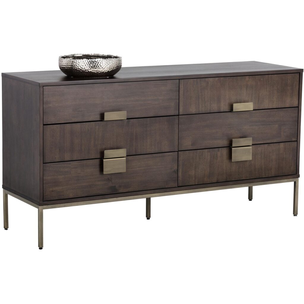 Jade Dresser - Antique Brass - Dark Mango