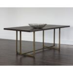 Jade Dining Table - Antique Brass - Dark Mango - 79" 9 Jade Dining Table - Antique Brass - Dark Mango - 79" 102928 102928 JADE DINING TABLE 5