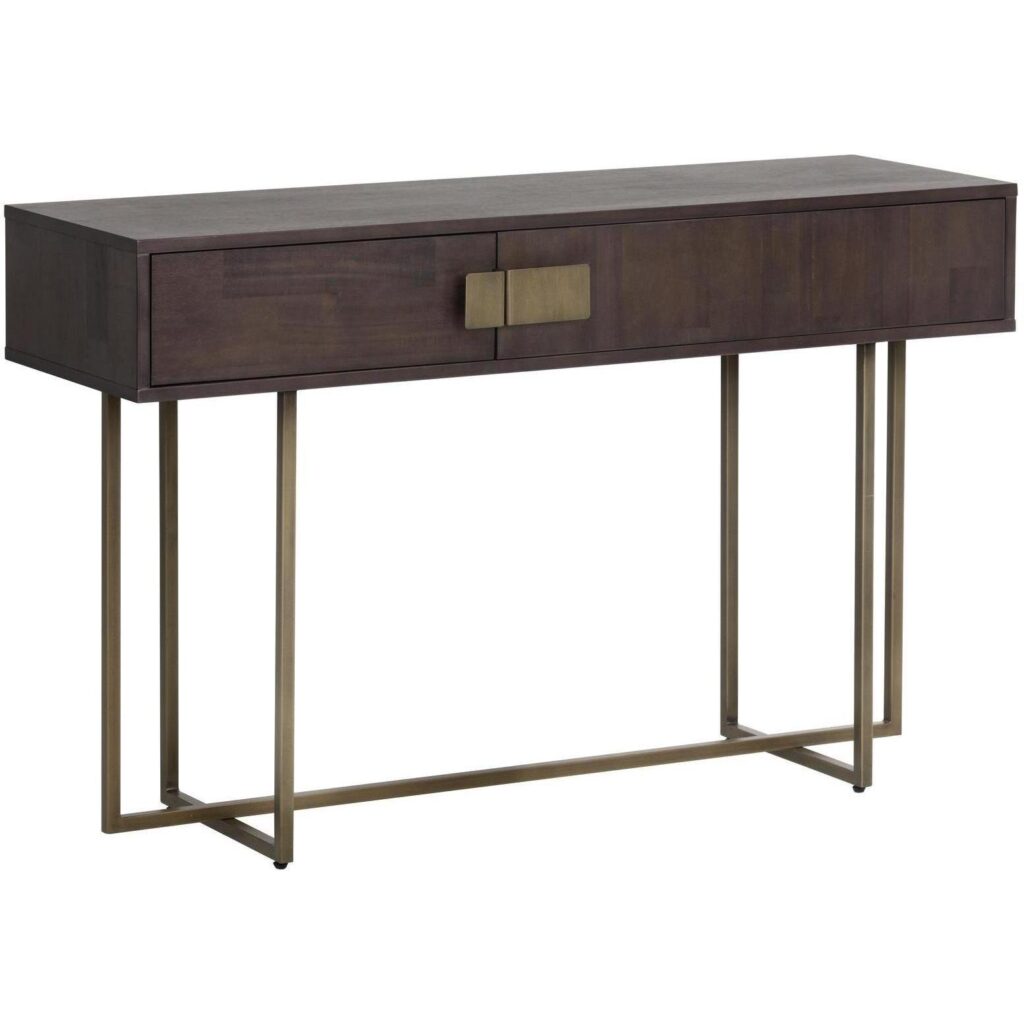 Jade Console Table - Antique Brass - Dark Mango - Image 2