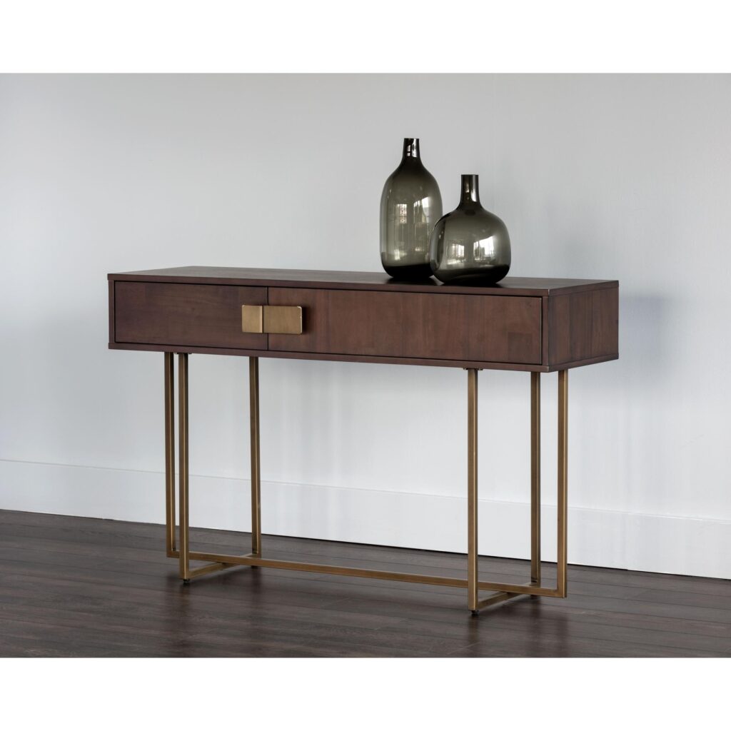 Jade Console Table - Antique Brass - Dark Mango - Image 4