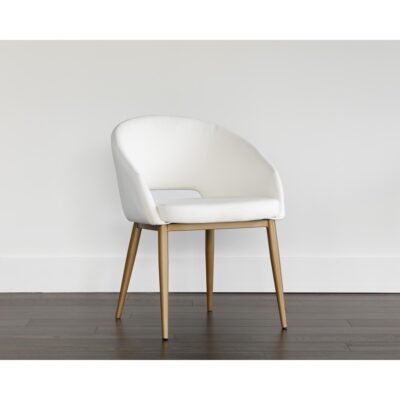 Thatcher Dining Armchair - Champagne Gold - Snow 103037 103037 THATCHER DINING ARMCHAIR CHAMPAGNE GOLD SNOW 5