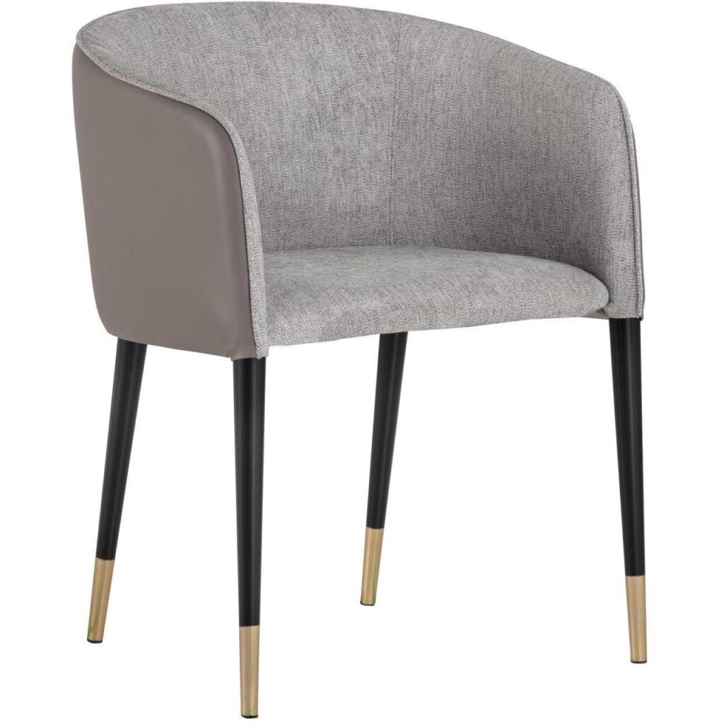 Asher Dining Armchair - Flint Grey / Napa Taupe