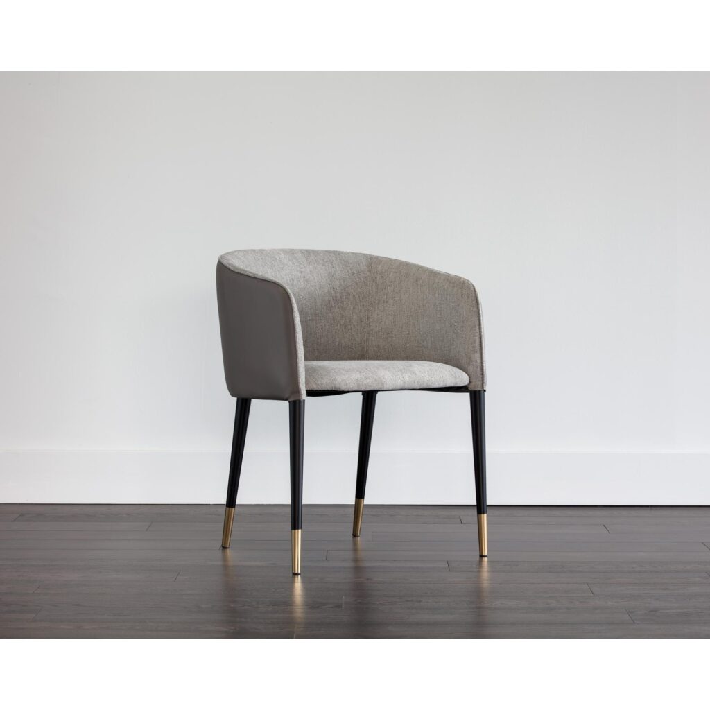 Asher Dining Armchair - Flint Grey / Napa Taupe - Image 4