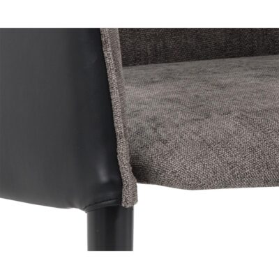 Asher Dining Armchair - Sparrow Grey / Napa Black 103149 103149 ASHER CLUB CHAIR 6