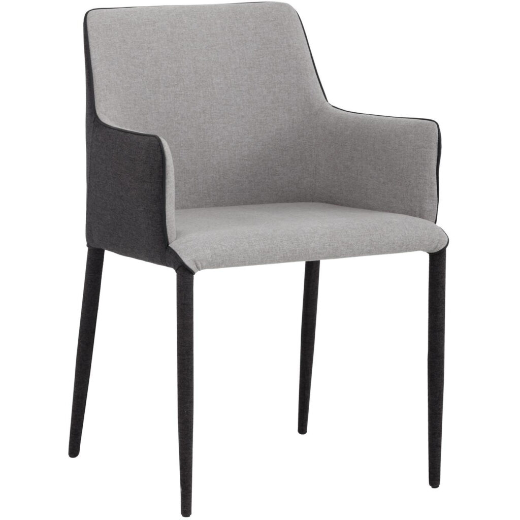 Renee Dining Armchair - Armour Grey / Dark Slate