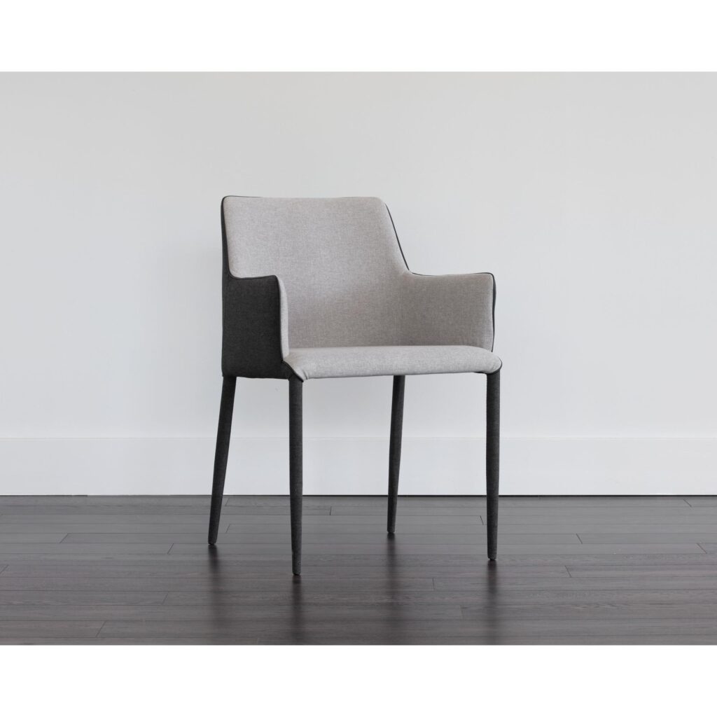 Renee Dining Armchair - Armour Grey / Dark Slate - Image 4