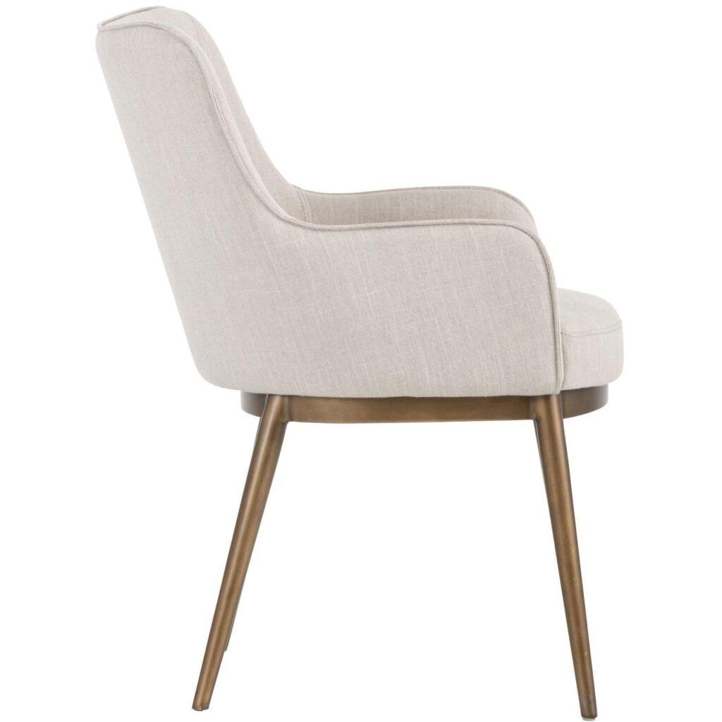 Franklin Dining Armchair - Beige Linen - Image 2