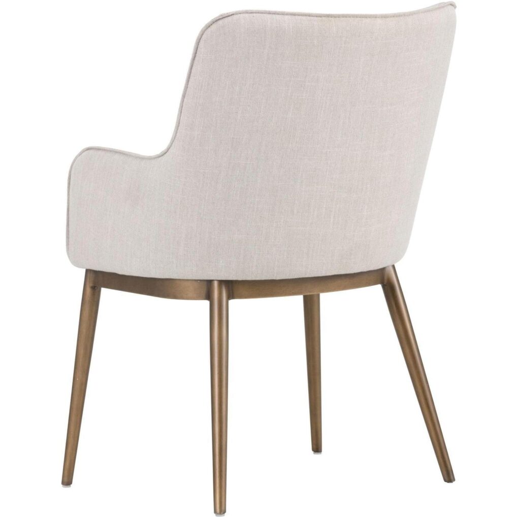 Franklin Dining Armchair - Beige Linen - Image 3