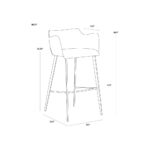 Griffin Barstool - Town Grey / Roman Grey 15 Griffin Barstool - Town Grey / Roman Grey - Image 8