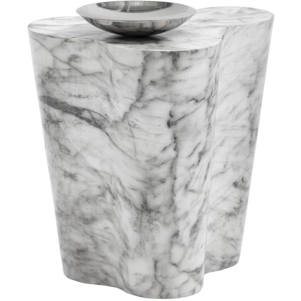 Ava End Table - Small - Marble Look