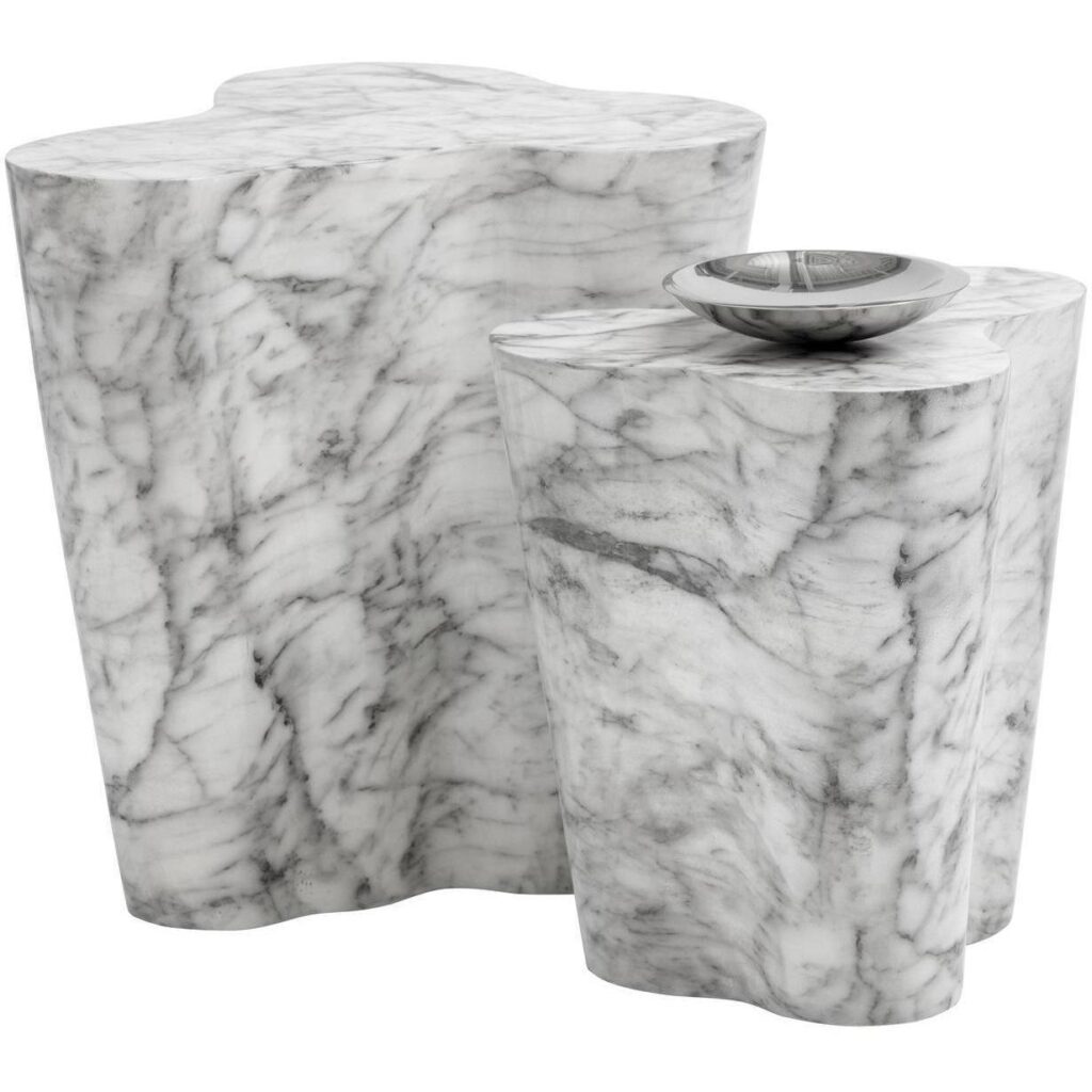 Ava End Table - Small - Marble Look - Image 7