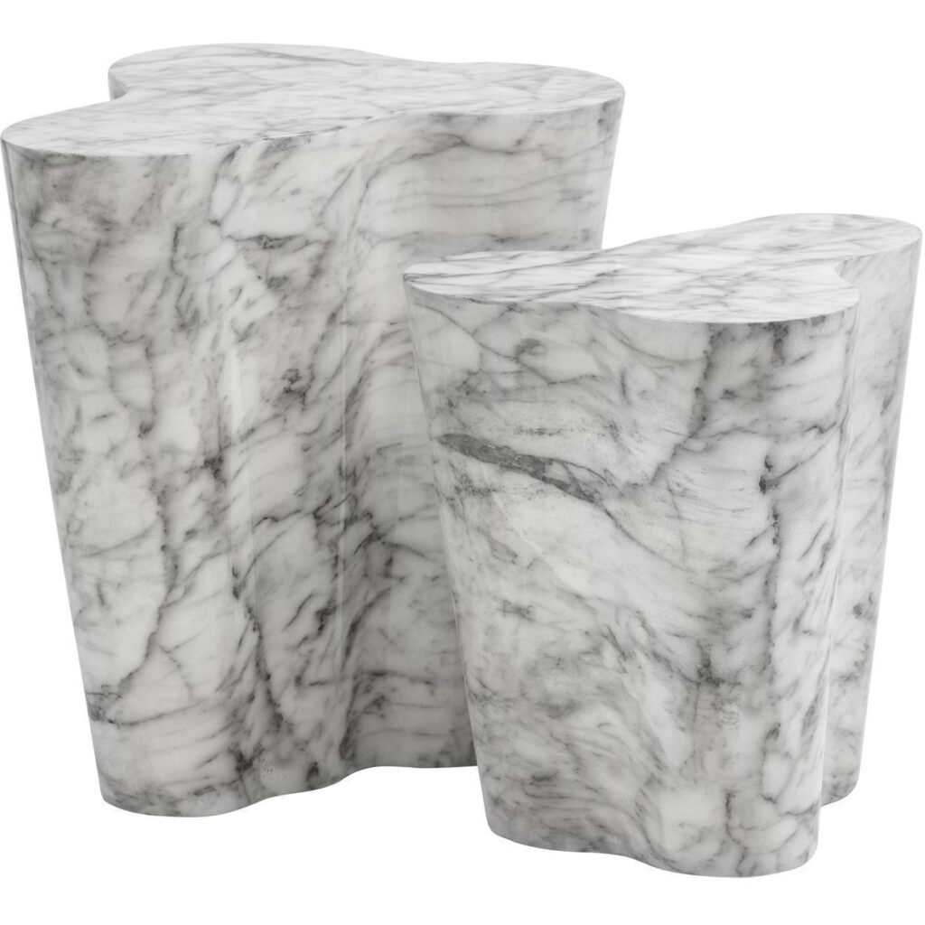 Ava End Table - Small - Marble Look - Image 5