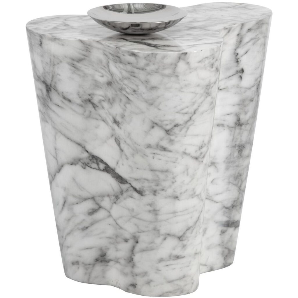 Ava End Table - Large - Marble Look