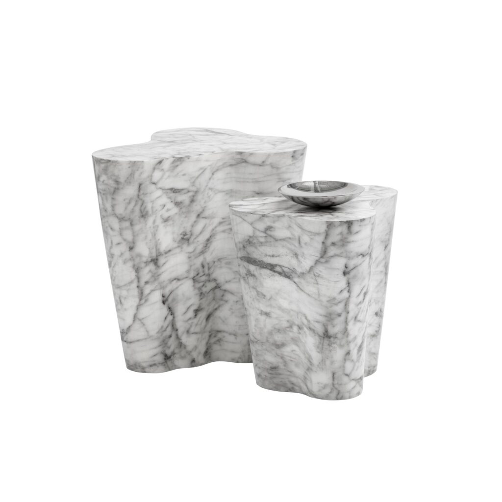 Ava End Table - Large - Marble Look - Image 9