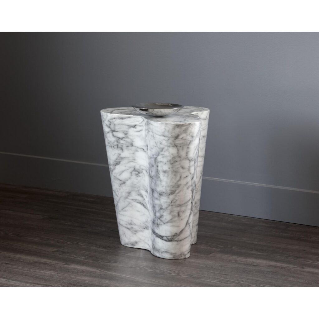 Ava End Table - Large - Marble Look - Image 5