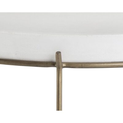 Remy Coffee Table - Antique Brass - White 103331 103331 REMY COFFEE TABLE WHITE CONCRETE 7