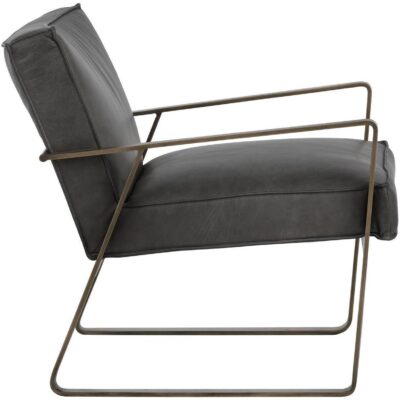 Kristoffer Lounge Chair - Vintage Steel Grey Leather 103498 103498 KRISTOFFER LOUNGE CHAIR 2