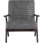 Peyton Lounge Chair - Cantina Magnetite 9 Peyton Lounge Chair - Cantina Magnetite 103522 103522 PEYTON LOUNGE CHAIR MAGNETITE LEATHER