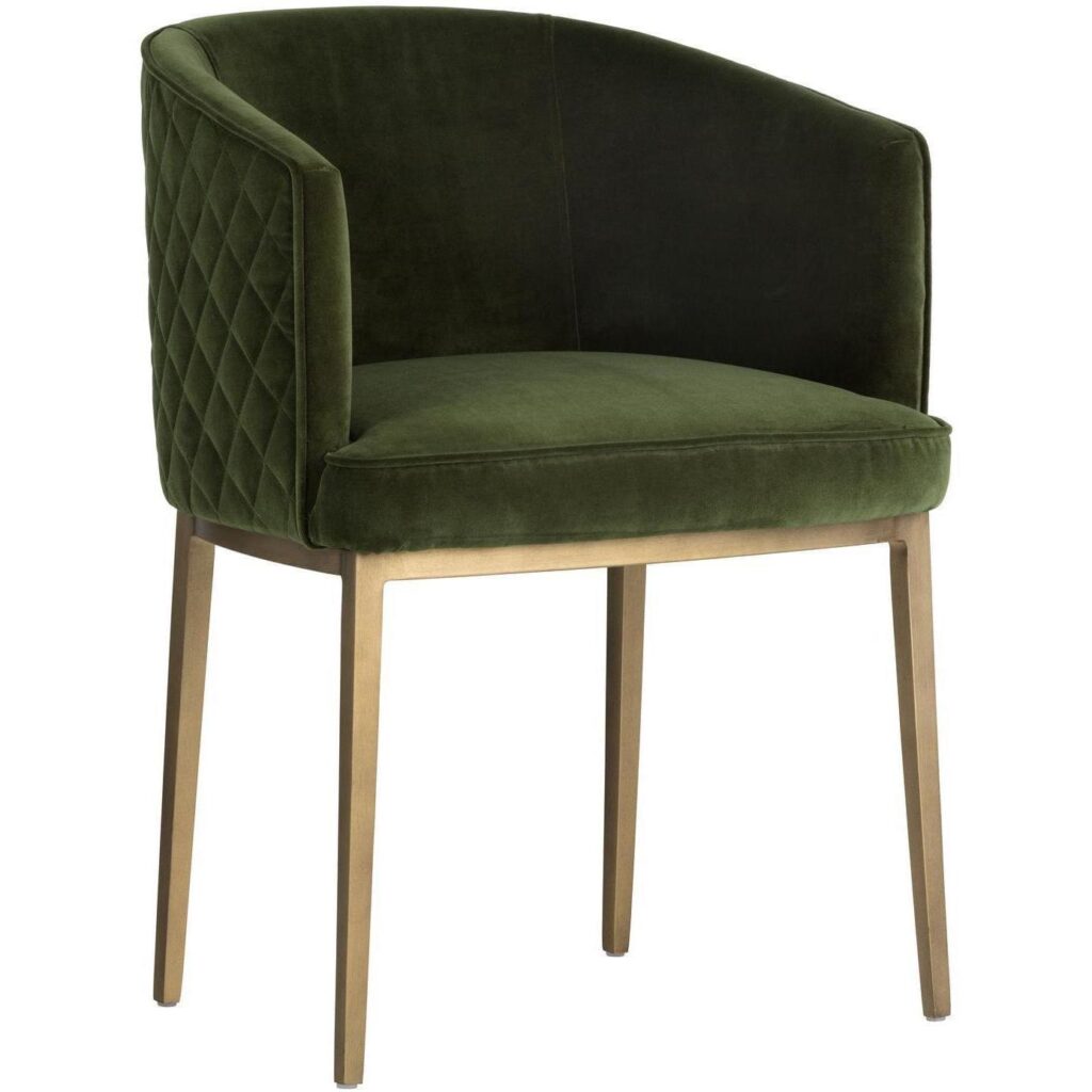 Cornella Dining Armchair - Forest Green