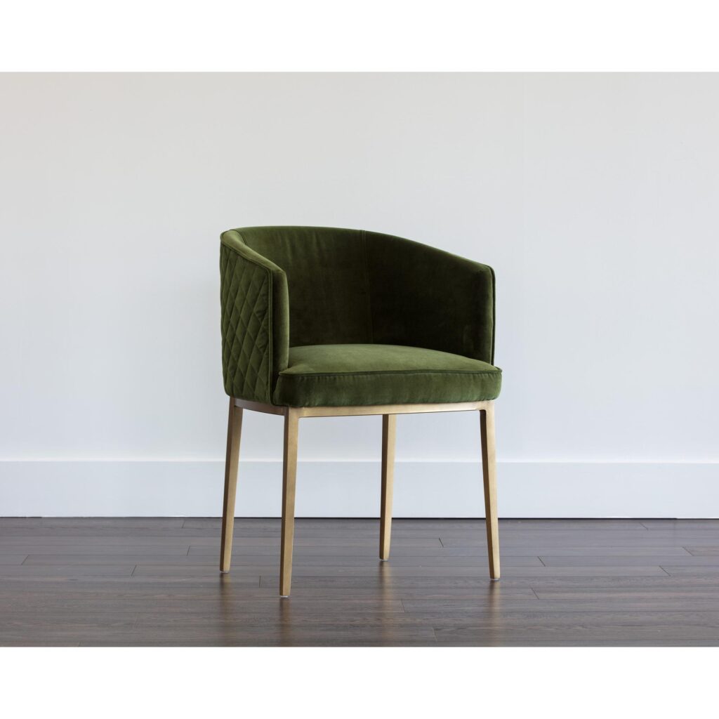 Cornella Dining Armchair - Forest Green - Image 4