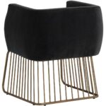 Gala Dining Armchair - Shadow Grey 12 Gala Dining Armchair - Shadow Grey 103526 103526 GALA DINING CHAIR ANTIQUE BRASS SHADOW GREY FABRIC 3