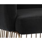 Gala Dining Armchair - Shadow Grey 14 Gala Dining Armchair - Shadow Grey 103526 103526 GALA DINING CHAIR ANTIQUE BRASS SHADOW GREY FABRIC 6