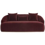 Astrid Sofa - Merlot 6 Astrid Sofa - Merlot 103642 103642 ASTRID SOFA ANTIQUE BRASS MERLOT FABRIC 1