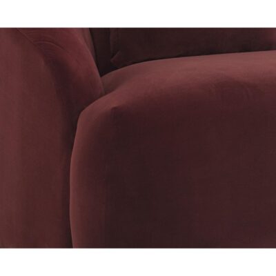 Astrid Sofa - Merlot 103642 103642 ASTRID SOFA ANTIQUE BRASS MERLOT FABRIC 6